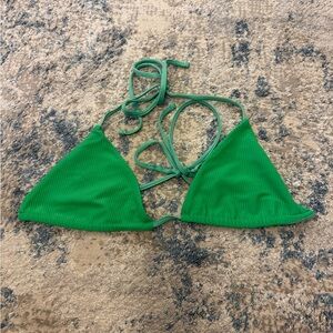 Frankie's Bikinis Green Triangle Bikini Top